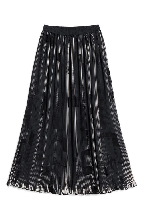 Desigual Evase Micropleat Skirt In Black