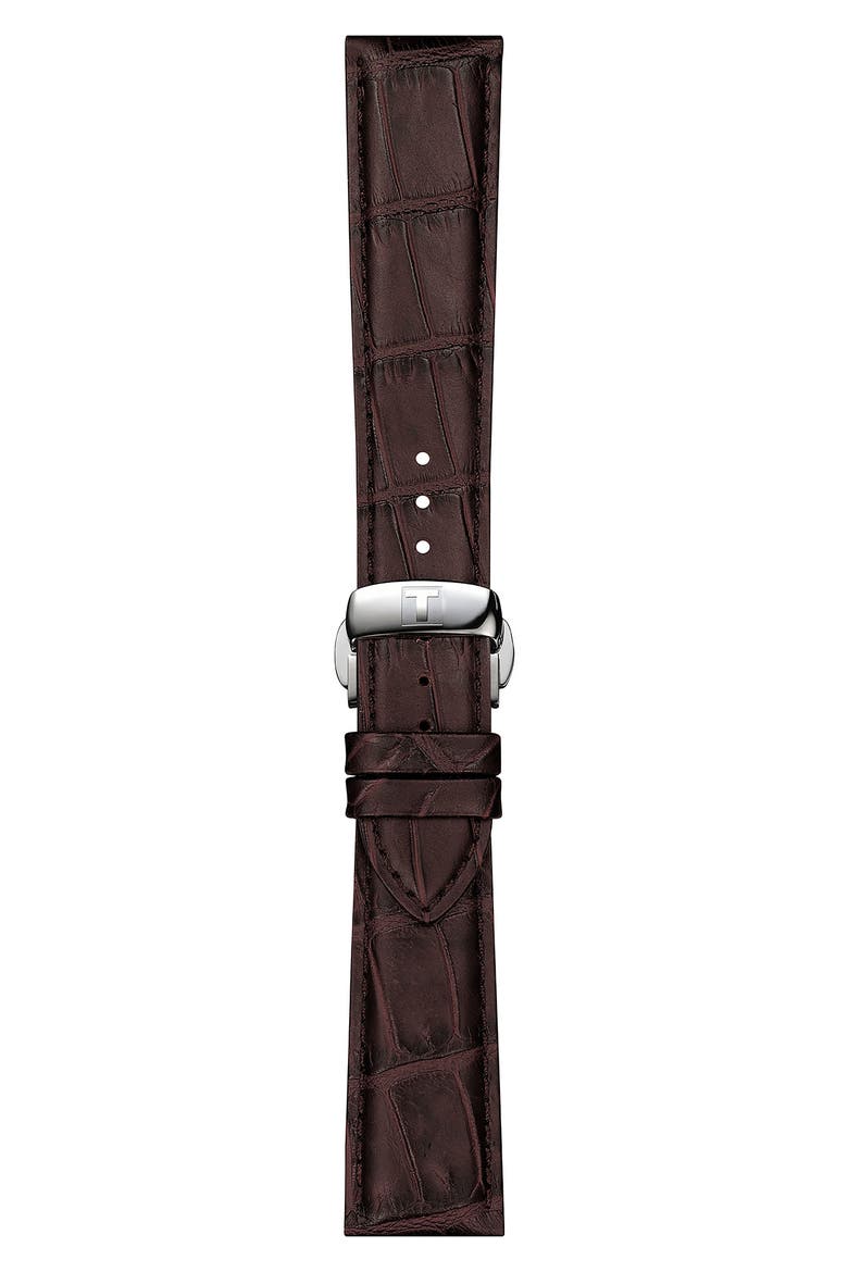 Powermatic 80 Leather Strap Watch, 40mm, Alternate, color, BLACK