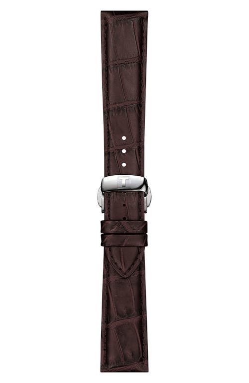 Tissot Gentleman Powermatic Leather Strap Watch, 40mm In Black