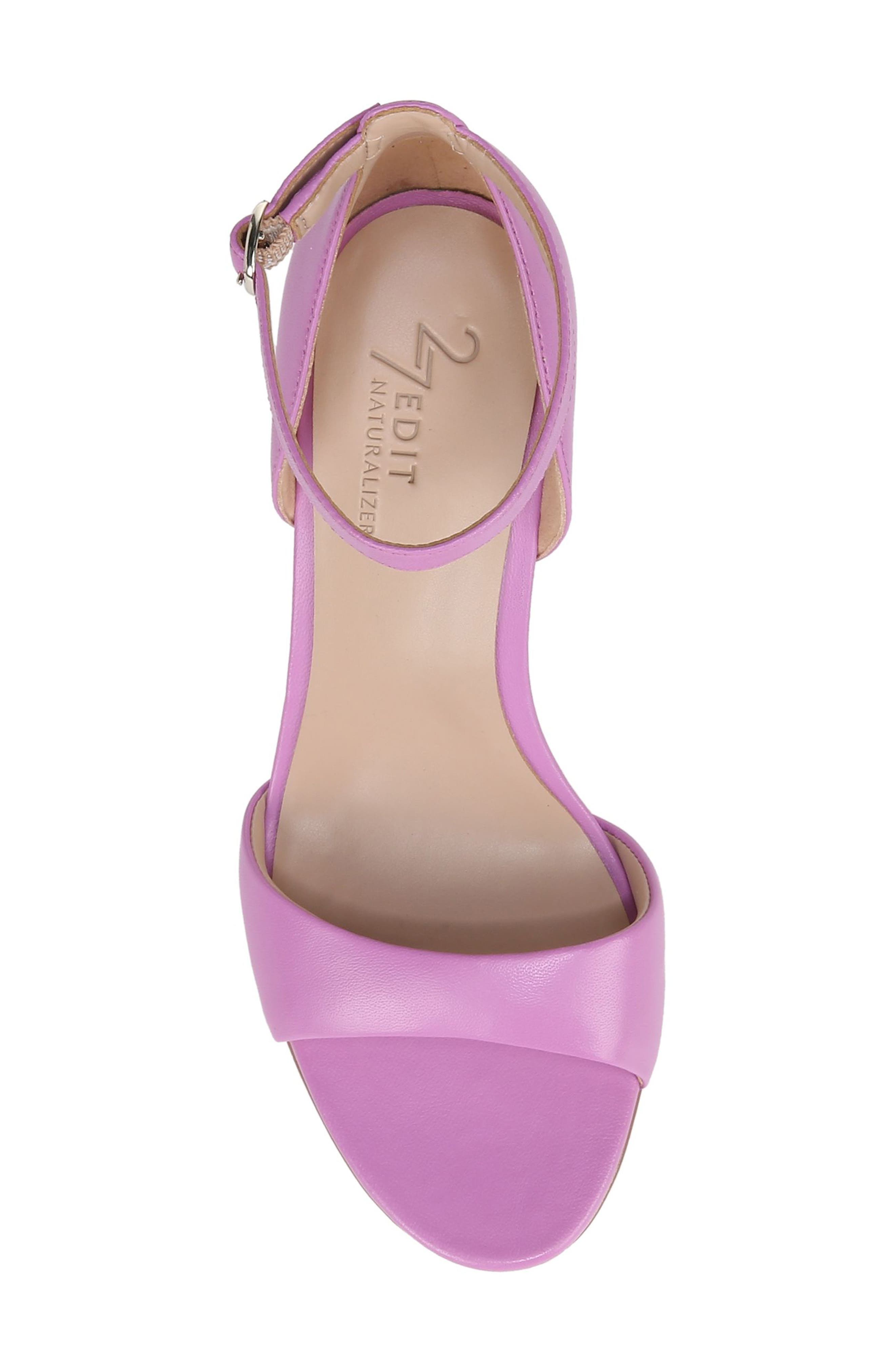 Celeste Ankle Strap Sandal, Alternate, color, VIVID LILAC LEATHER