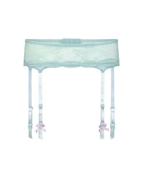 Shop Adore Me Anabella Garter Belt Lingerie In Medium Blue