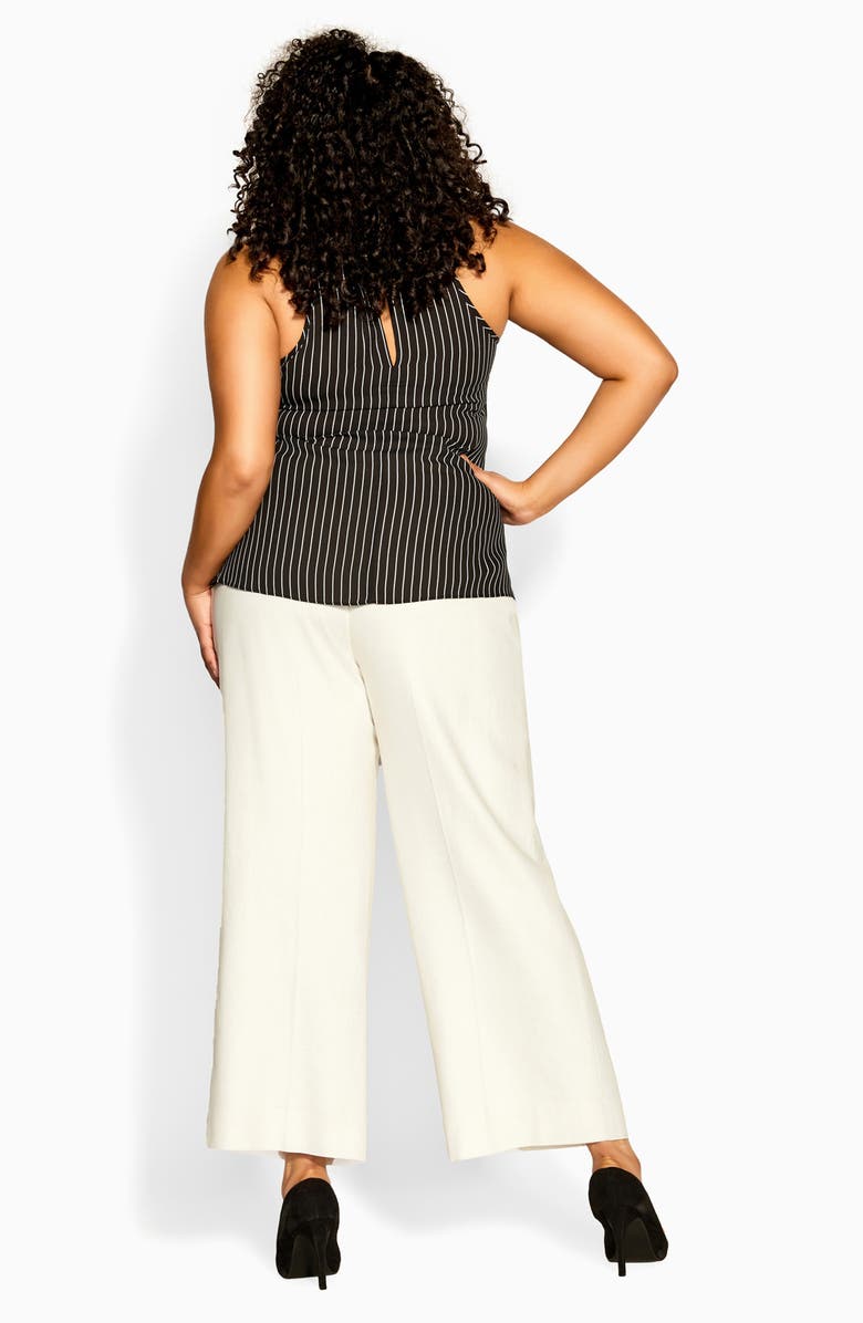 City Chic Maliyah Stripe Tie Neck Top, Alternate, color, Stripe