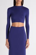 TOM FORD Fitted Long Sleeve Cashmere Crop Sweater