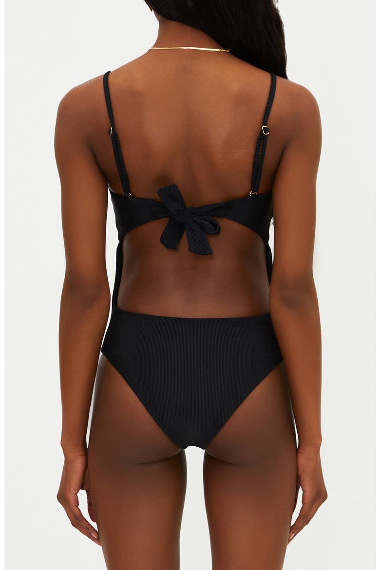 Stassia One-Piece Swimsuit, Alternate, color, BLACK