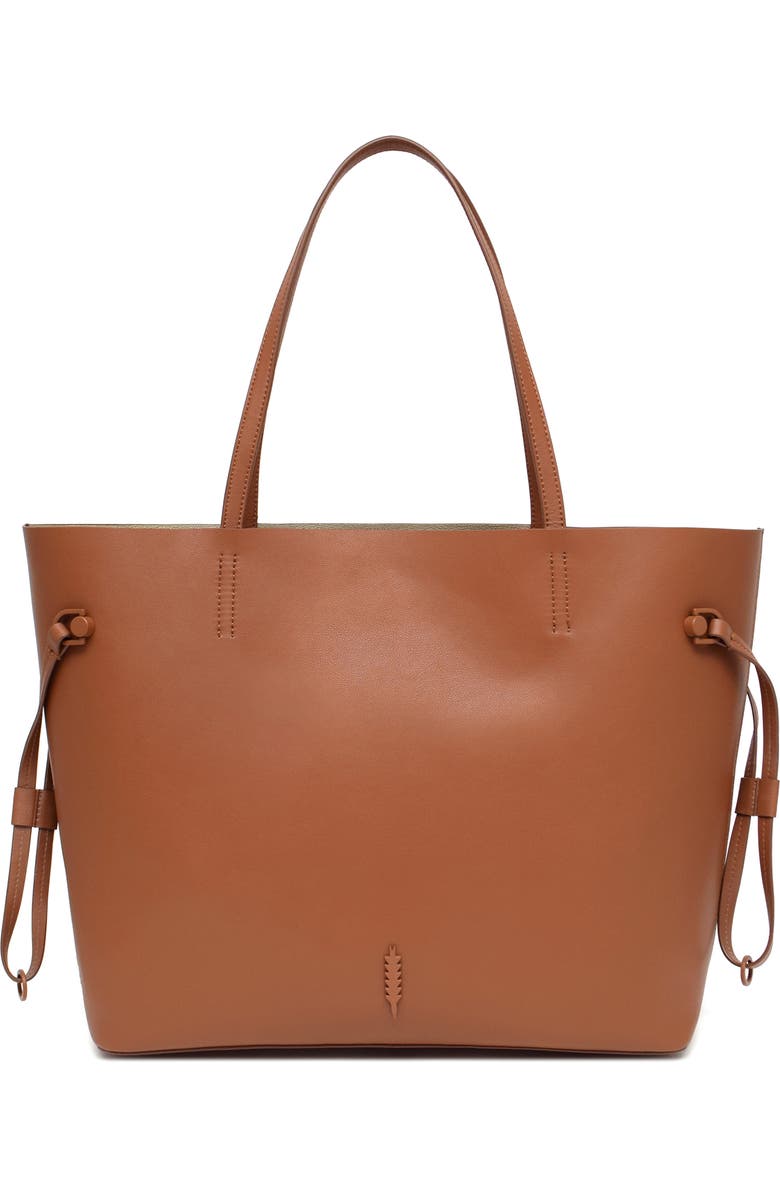 Thacker Kiera Leather Tote, Main, color, Cognac