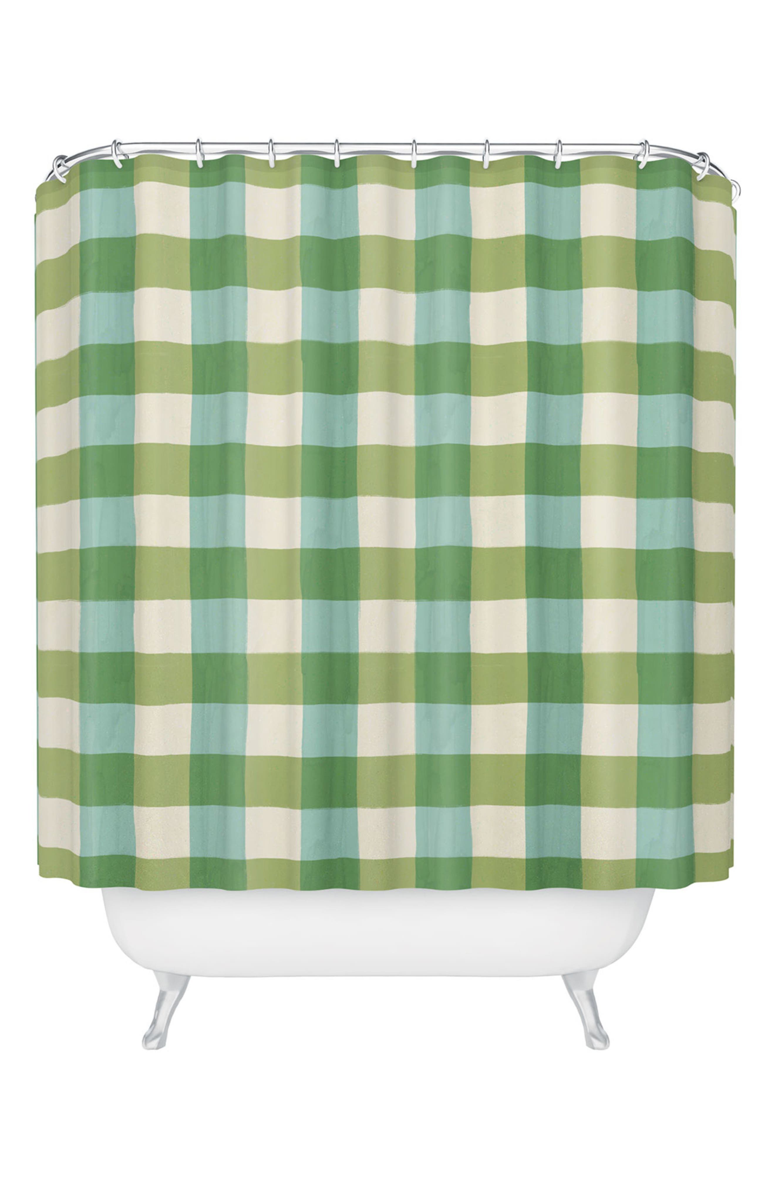 Deny Designs Fruit Salad Gingham Print Shower Curtain