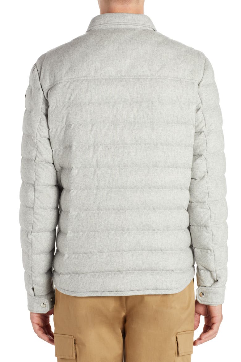 Mirmandix Quilted Flannel Down Shirt Jacket, Alternate, color, GREY