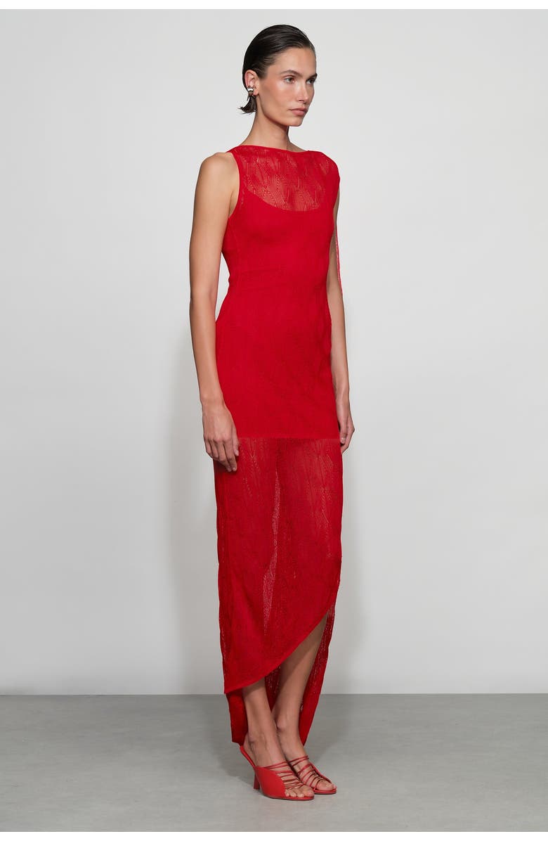 Et Ochs Lane Knit Midi Dress, Alternate, color, Tomato