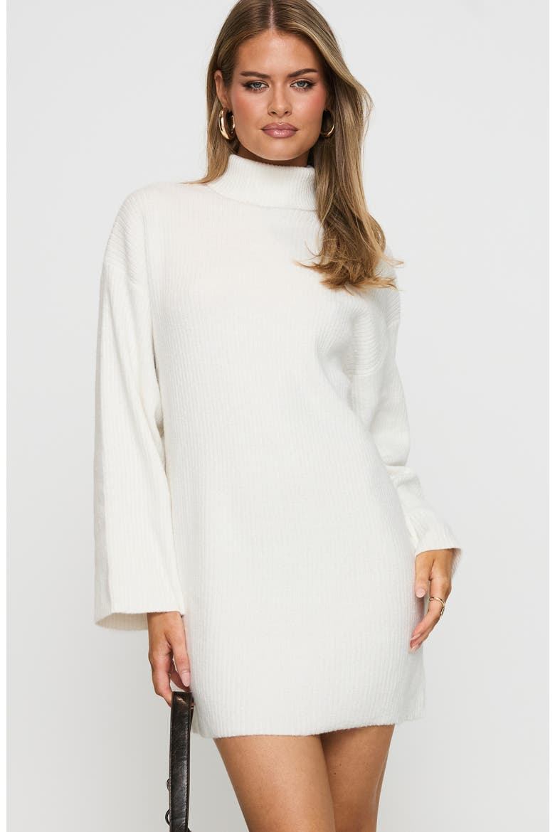 Sonelle Long Sleeve Sweater Minidress, Alternate, color, WHITE