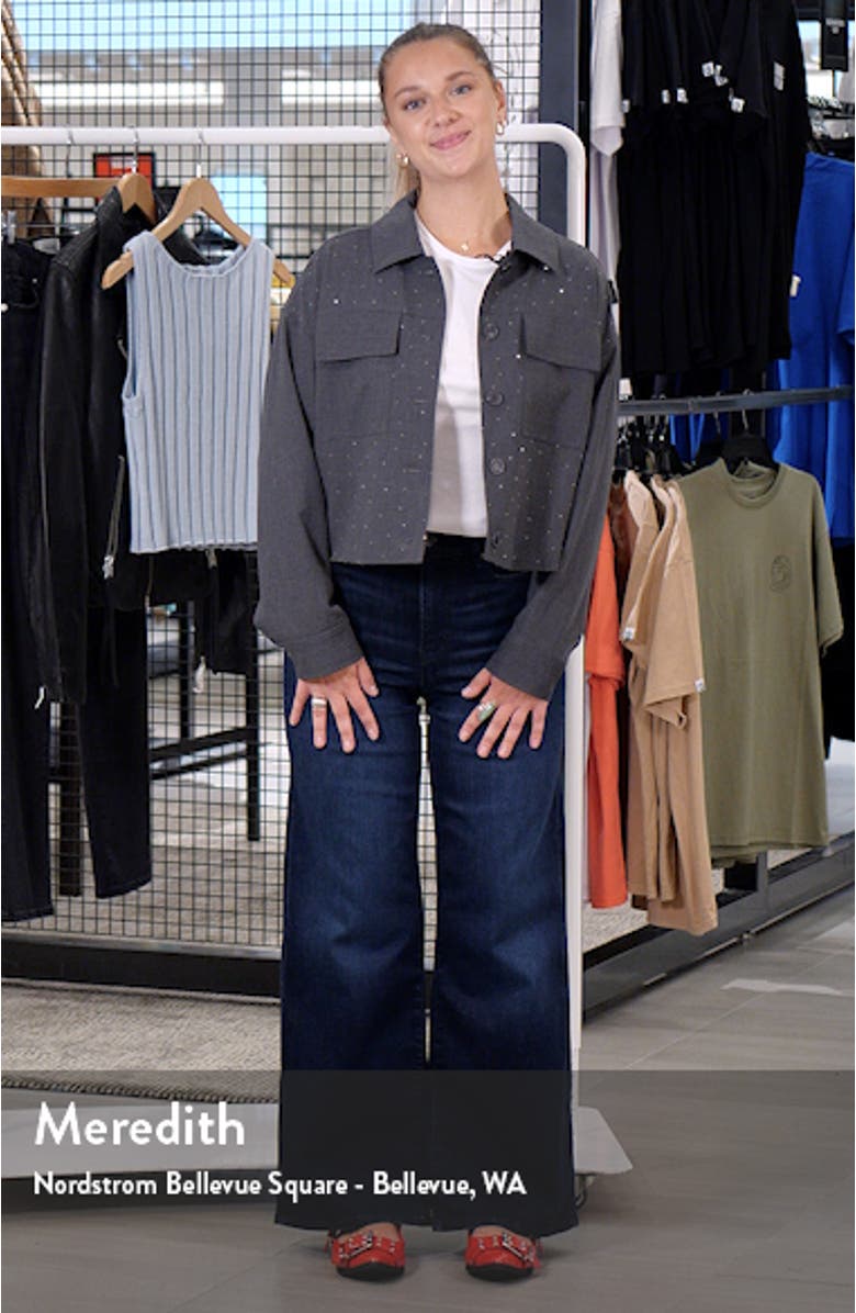 Crystal Stud Crop Shacket, sales video thumbnail