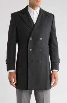 Braveman Double Breasted Wool Blend Pea Coat