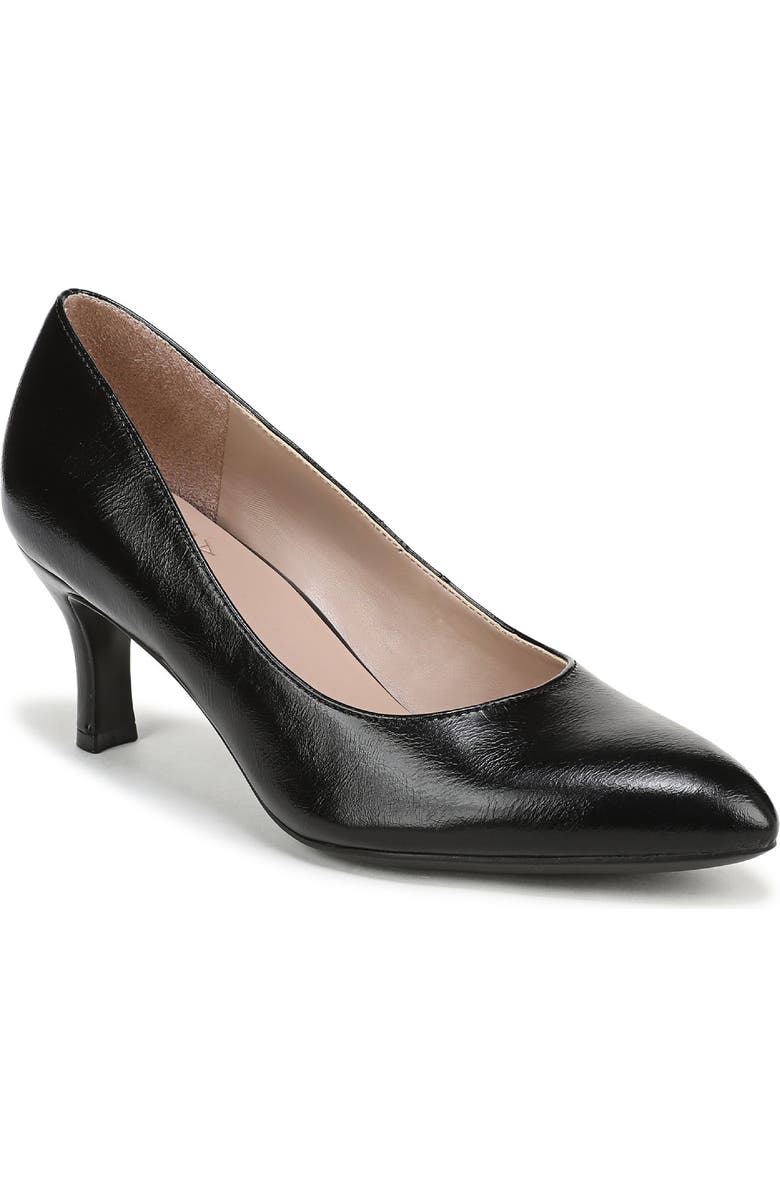 Naturalizer Flora Pump, Main, color, Black Faux Leather