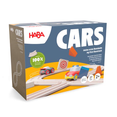 Cars - My First Racetrack, 27 Piece Sustainable Kids' Race Track Set for Toddlers Ages 2+