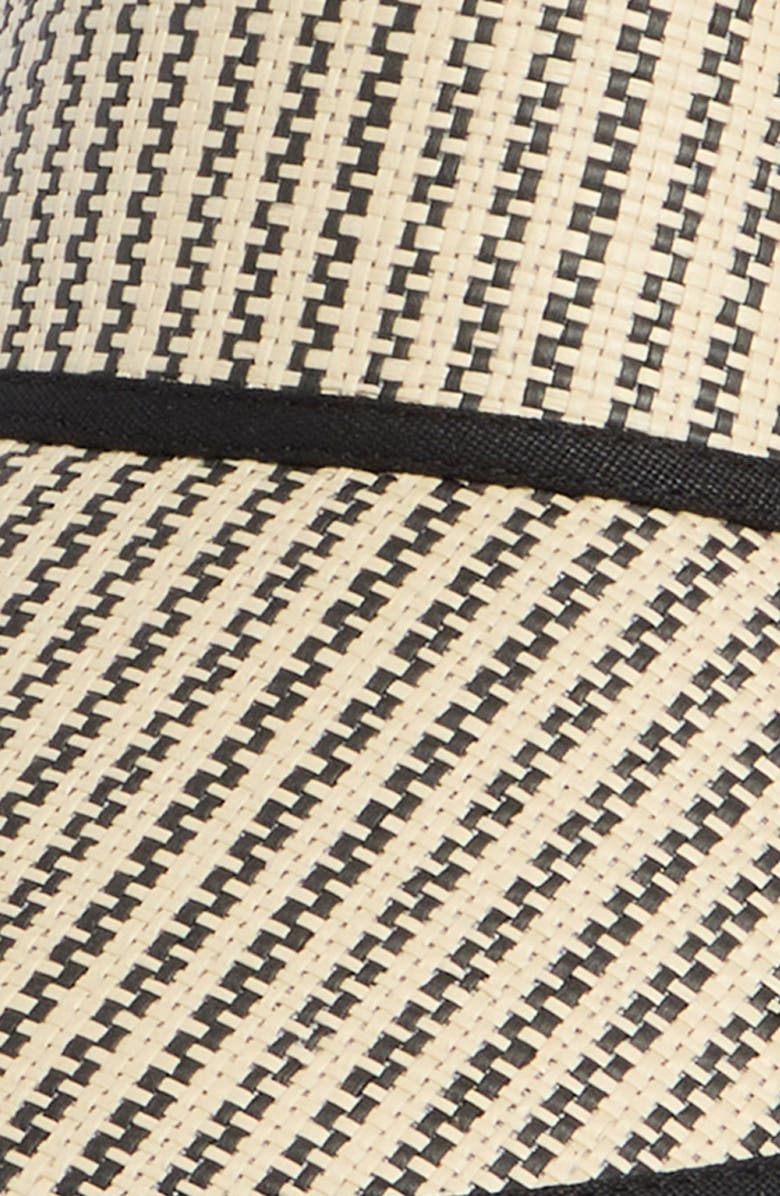 Brixton Newport Straw Visor, Alternate, color, Black/ Natural