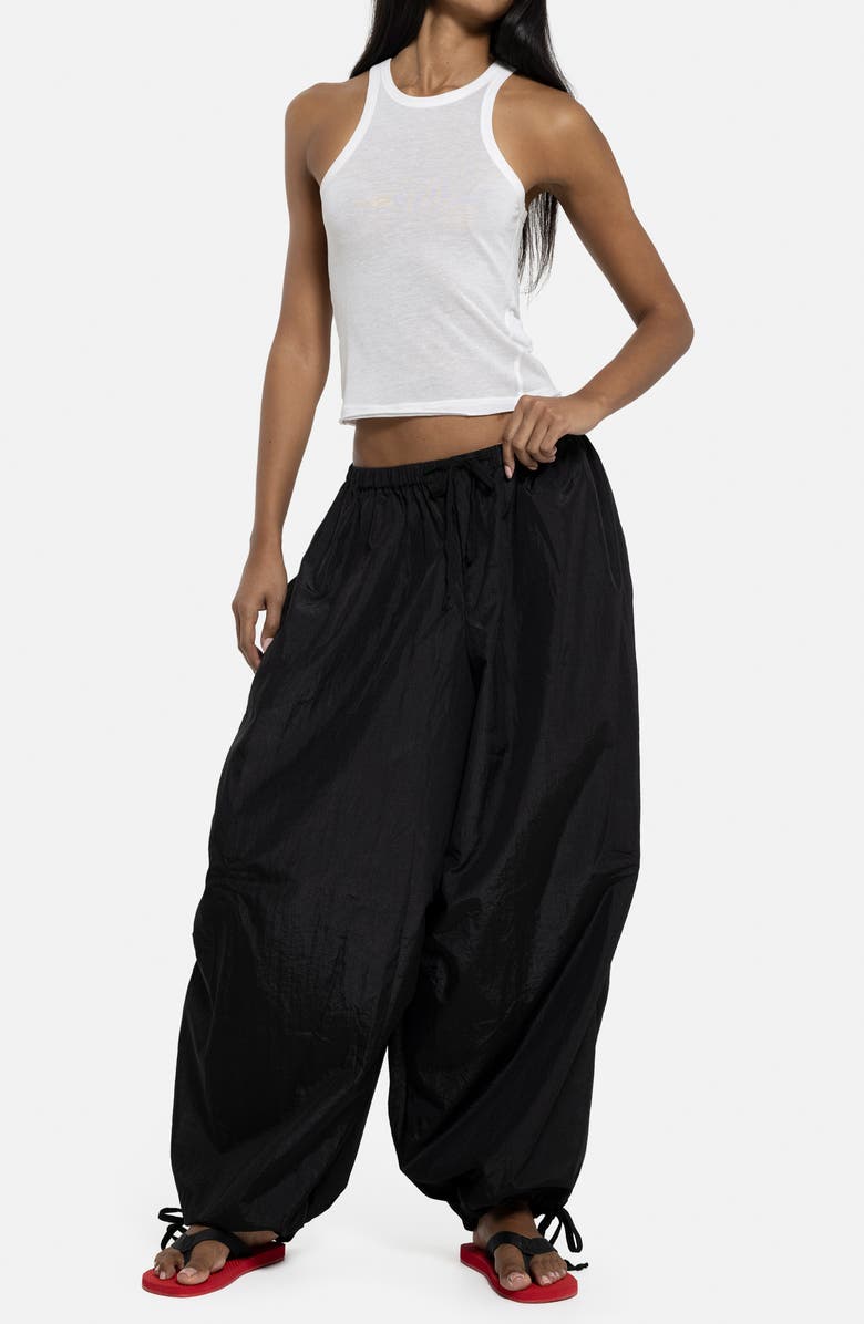 JADED LONDON Casual Nylon Balloon Joggers, Alternate, color, Black