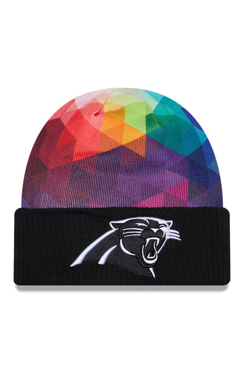 New Era Men's New Era  Black Carolina Panthers 2023 NFL Crucial Catch Cuffed Knit Hat, Main, color, Black