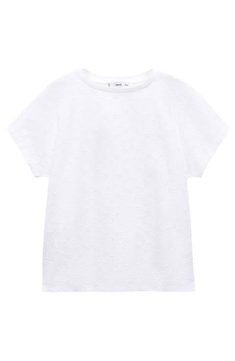 Floral Embroidered Eyelet Top