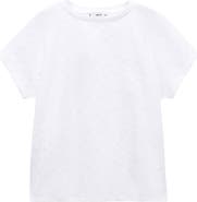 MANGO Floral Embroidered Eyelet Top