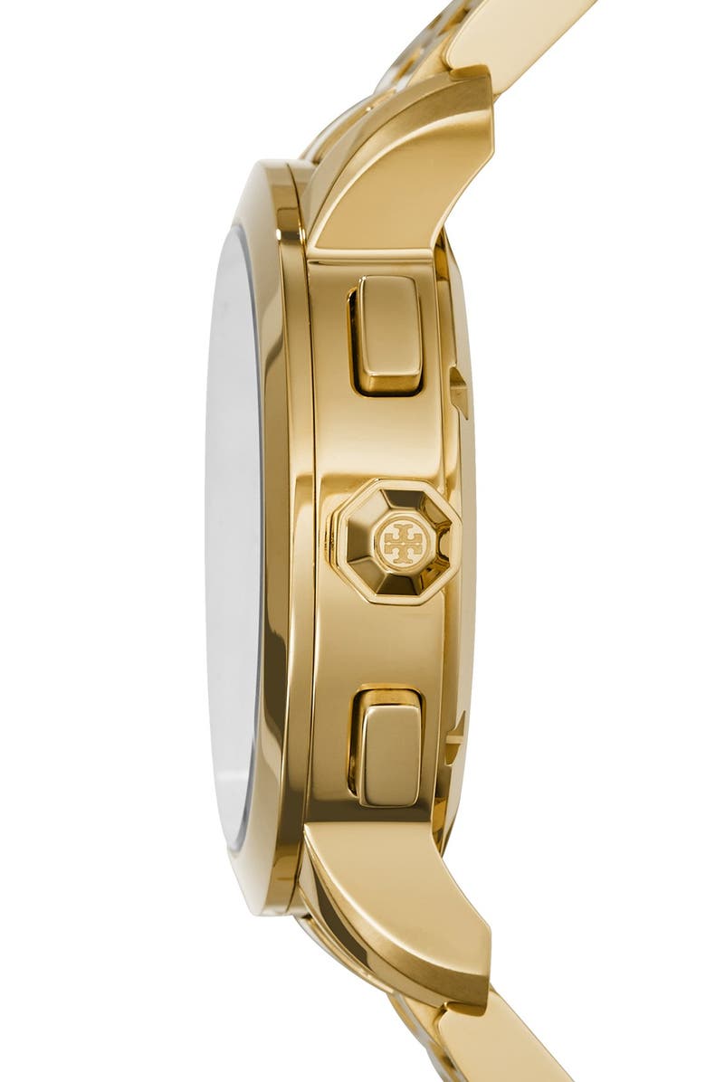Tory Burch 'Tory' Chronograph Bracelet Watch, 37mm, Alternate, color, 