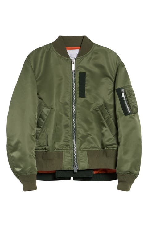 Nylon Twill Bomber Jacket