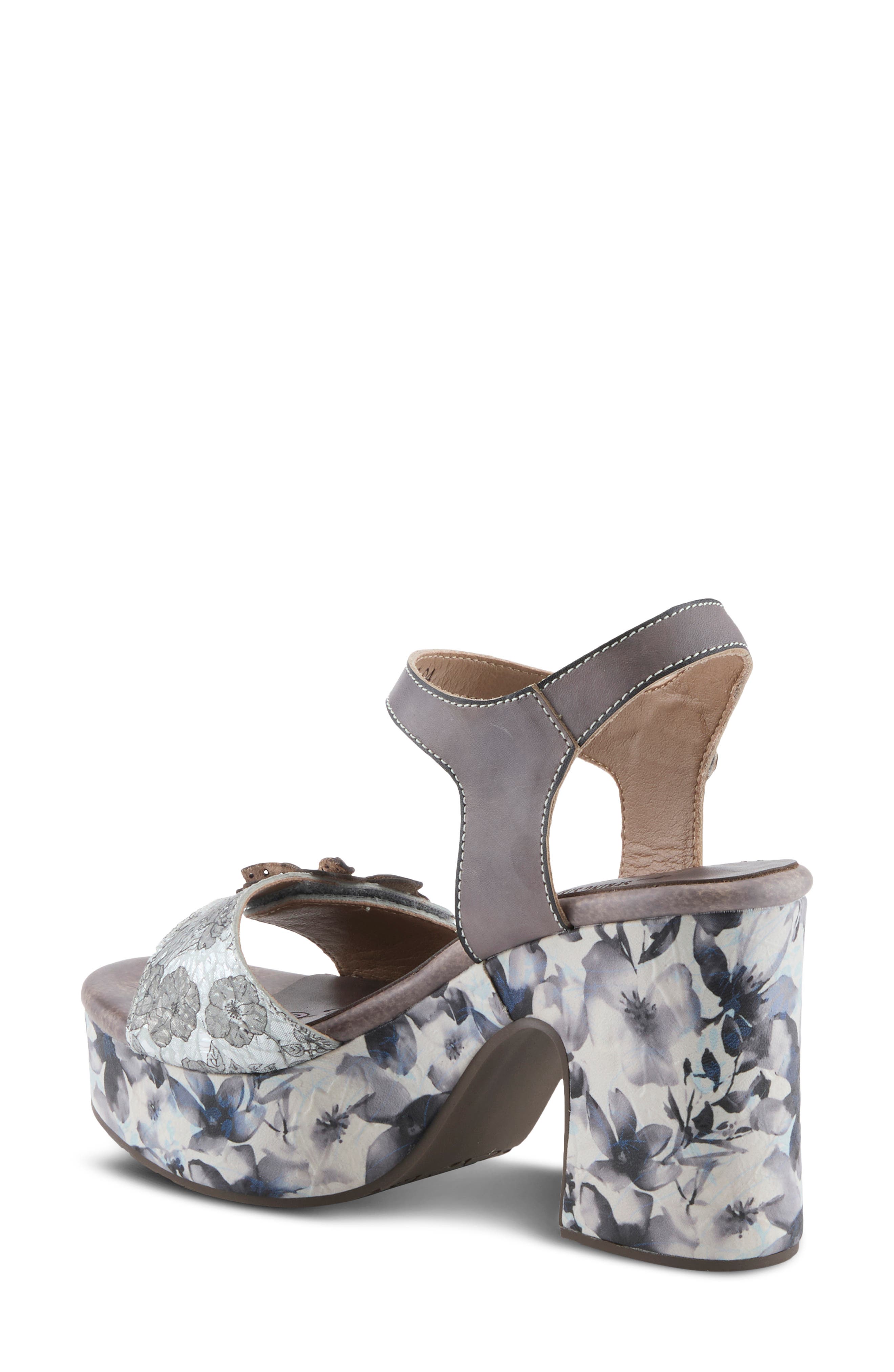 L'Artiste by Spring Step Felis Platform Sandal, Alternate, color, Grey Multi