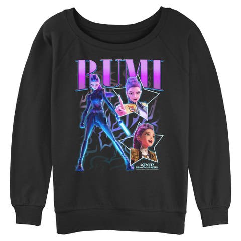 Junior's KPop Demon Hunters Rumi Super Star Logo  Sweatshirt