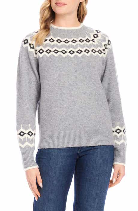 Karen Kane Fair Isle Jacquard Sweater