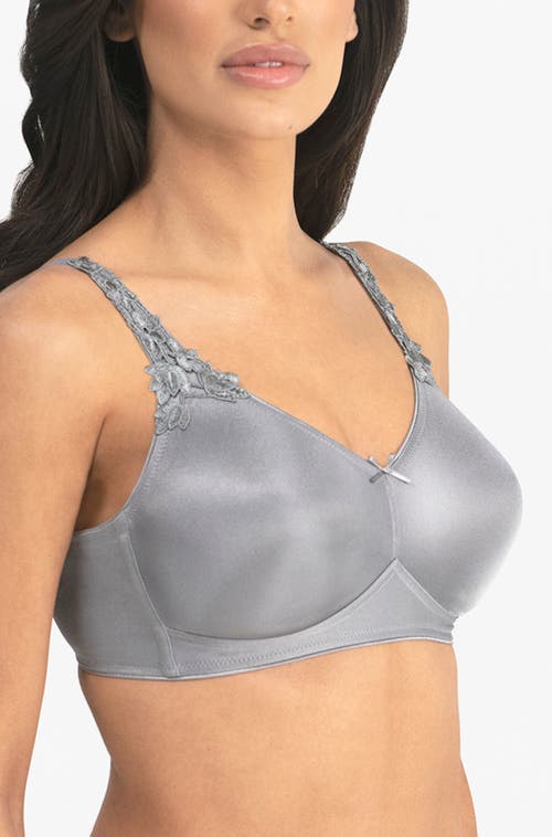 Dominique Intimates Jillian Wire-free Seamless Minimizer Bra In Silver