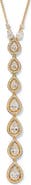 Nadri Radiant Pear Cubic Zirconia Y-Necklace