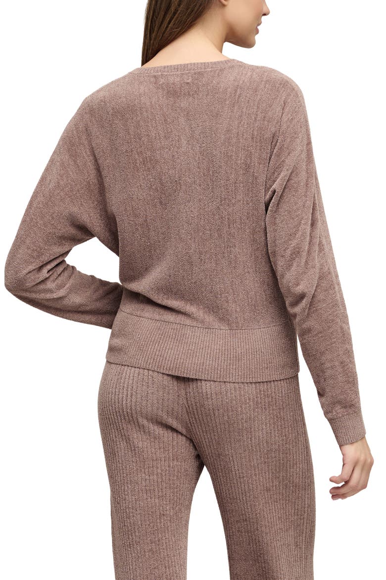 CozyChic Ultra Lite® Scallop Dolman Henley, Alternate, color, SABLE