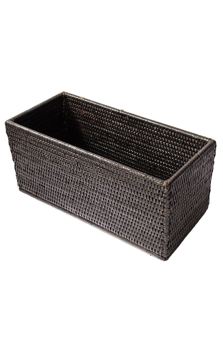 Artifacts Trading Company<sup>™</sup> Artifacts Rattan Rectangular Everything Basket, Alternate, color, Tudor Black