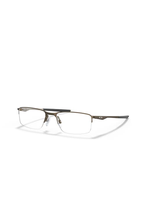 Oakley 54mm Rectangle Optical Glasses In Metallic