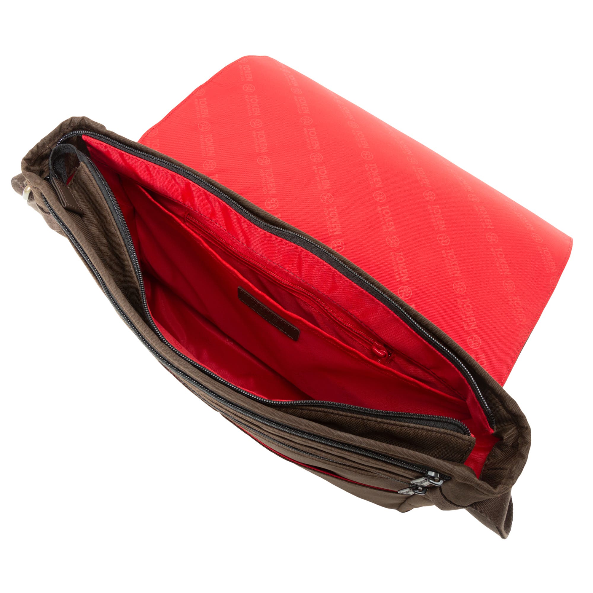 Waxed Nylon Sheridan Messenger Bag, Alternate, color, Dark Brown