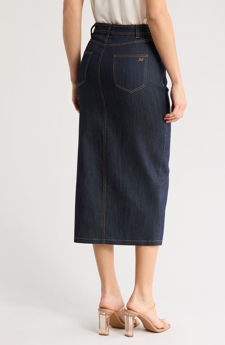 Cinq à Sept Tana Denim Midi Skirt, Alternate, color,