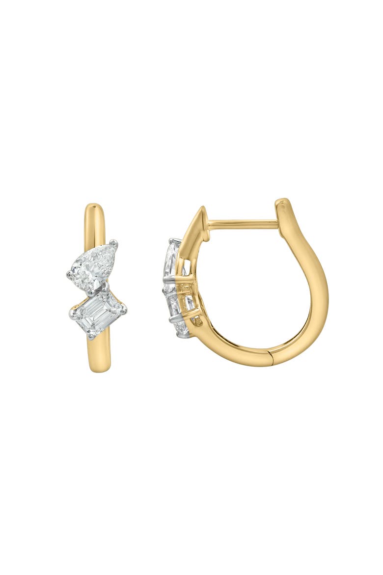 Saela 14K Gold Lab Grown Diamond Huggies - 0.35 Ct, Alternate, color, 14K Yellow Gold