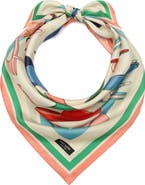 Kate Spade New York shoes print silk square scarf