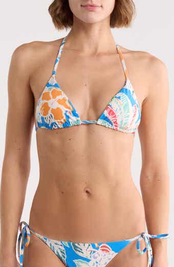 Balmy Floral Triangle Bikini Top