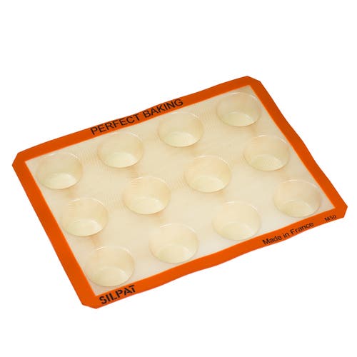 Silpat Perfect Non-stick 12 Cavity Muffin Mold In Orange