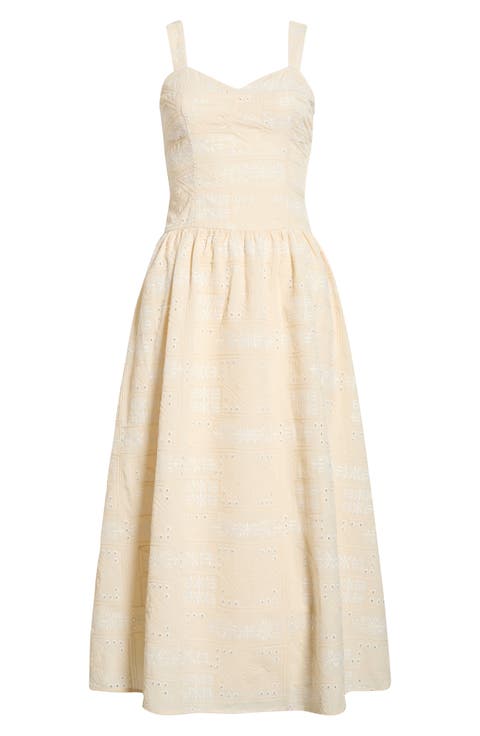 Eyelet Lace Patchwork Sundress