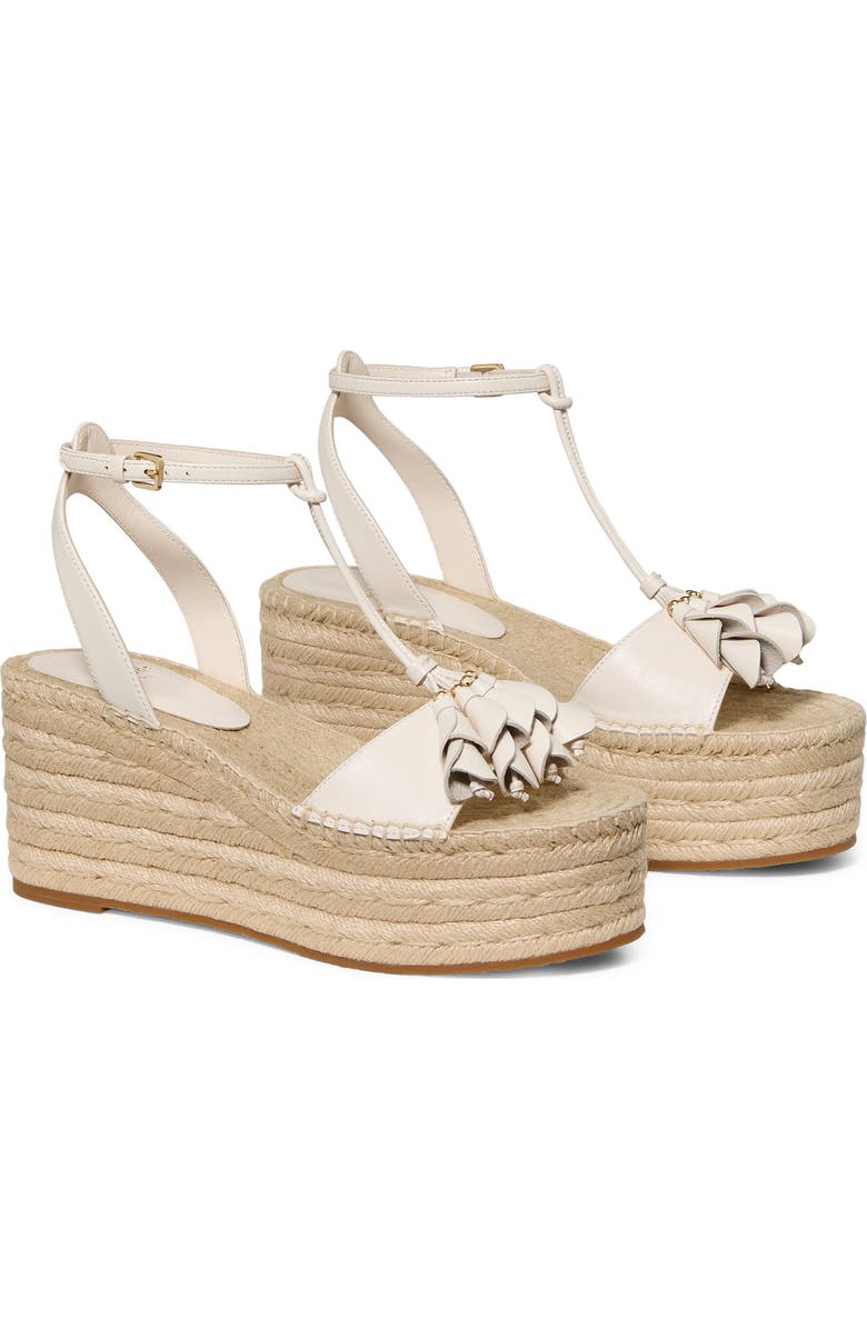 Kate Spade New York ankle strap espadrille platform wedge sandal, Alternate, color, Cream.