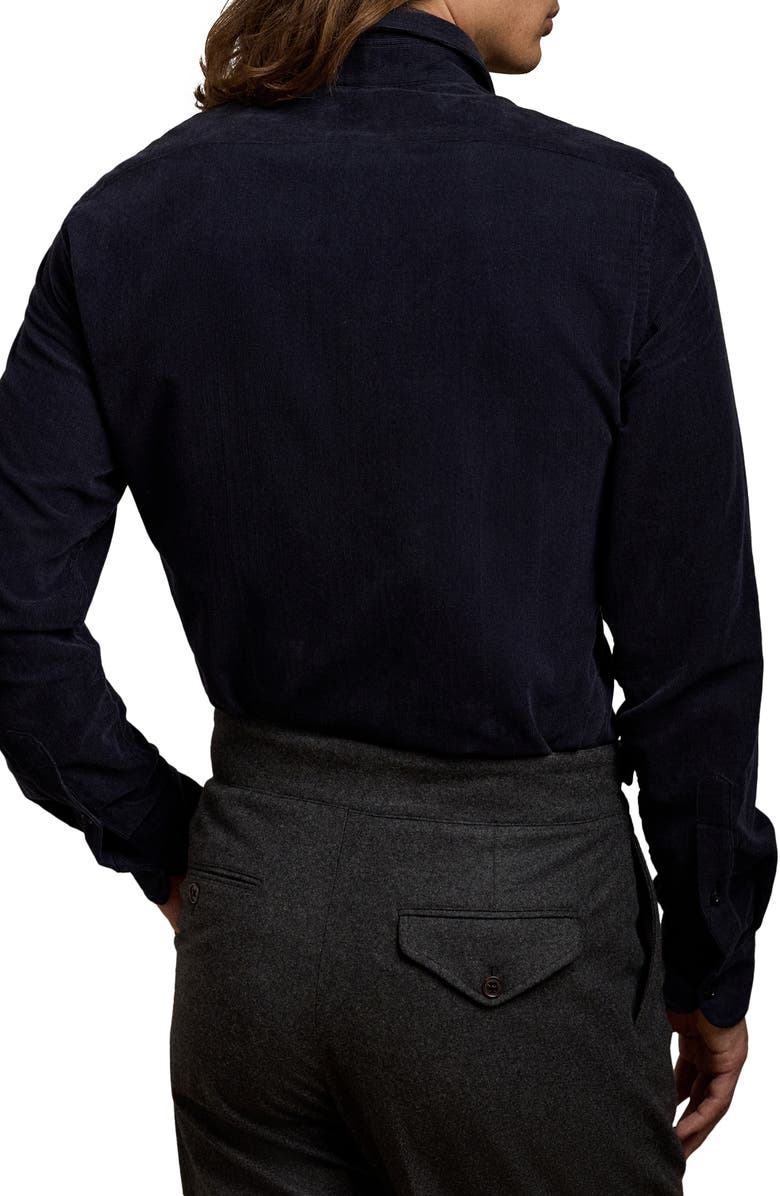 Ralph Lauren Purple Label Cotton & Cashmere Corduroy Button-Up Shirt, Alternate, color, 