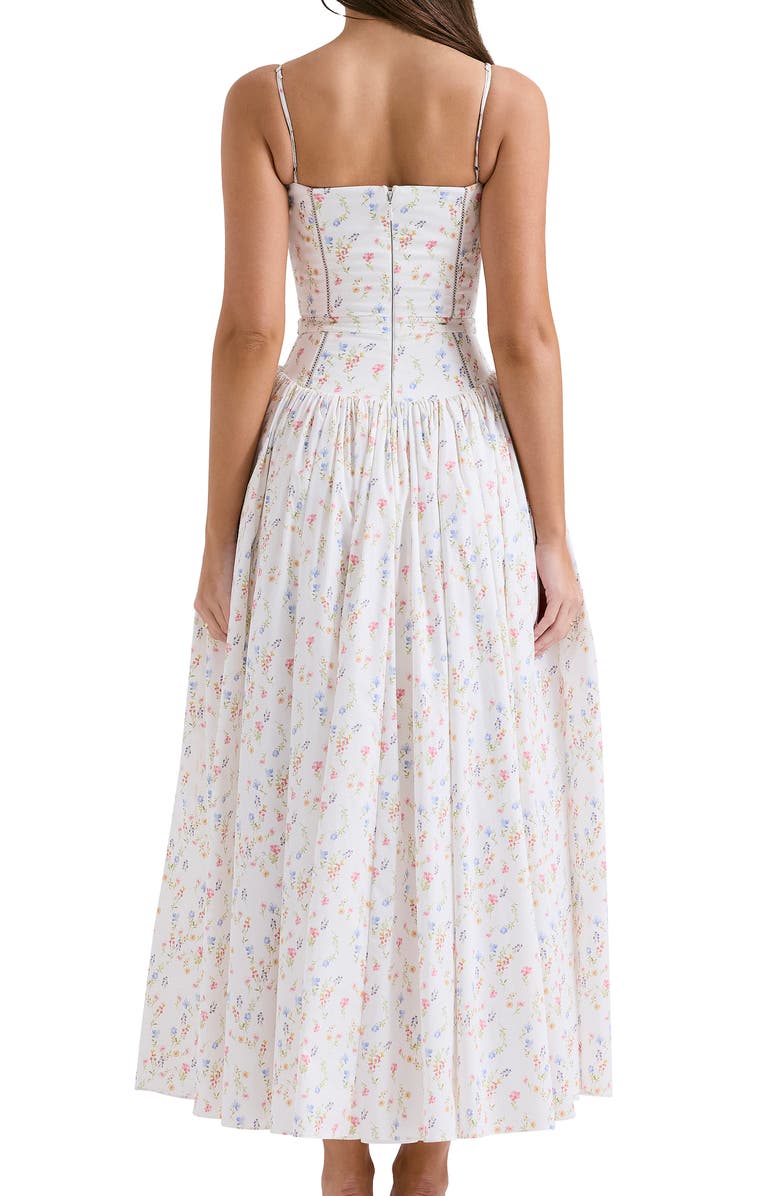 HOUSE OF CB Ysabella Floral Maxi Sundress, Alternate, color, White Floral Print