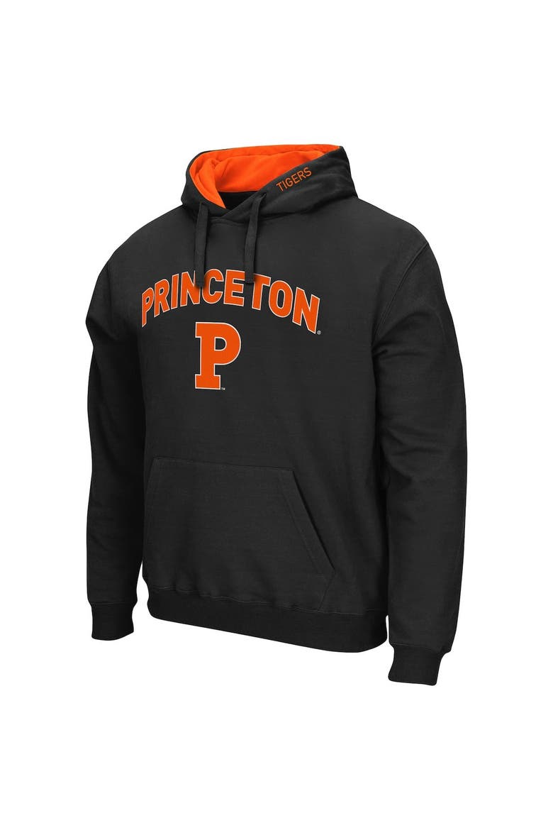 Men's Colosseum Black Princeton Tigers Arch and Logo Pullover Hoodie, Alternate, color, Black