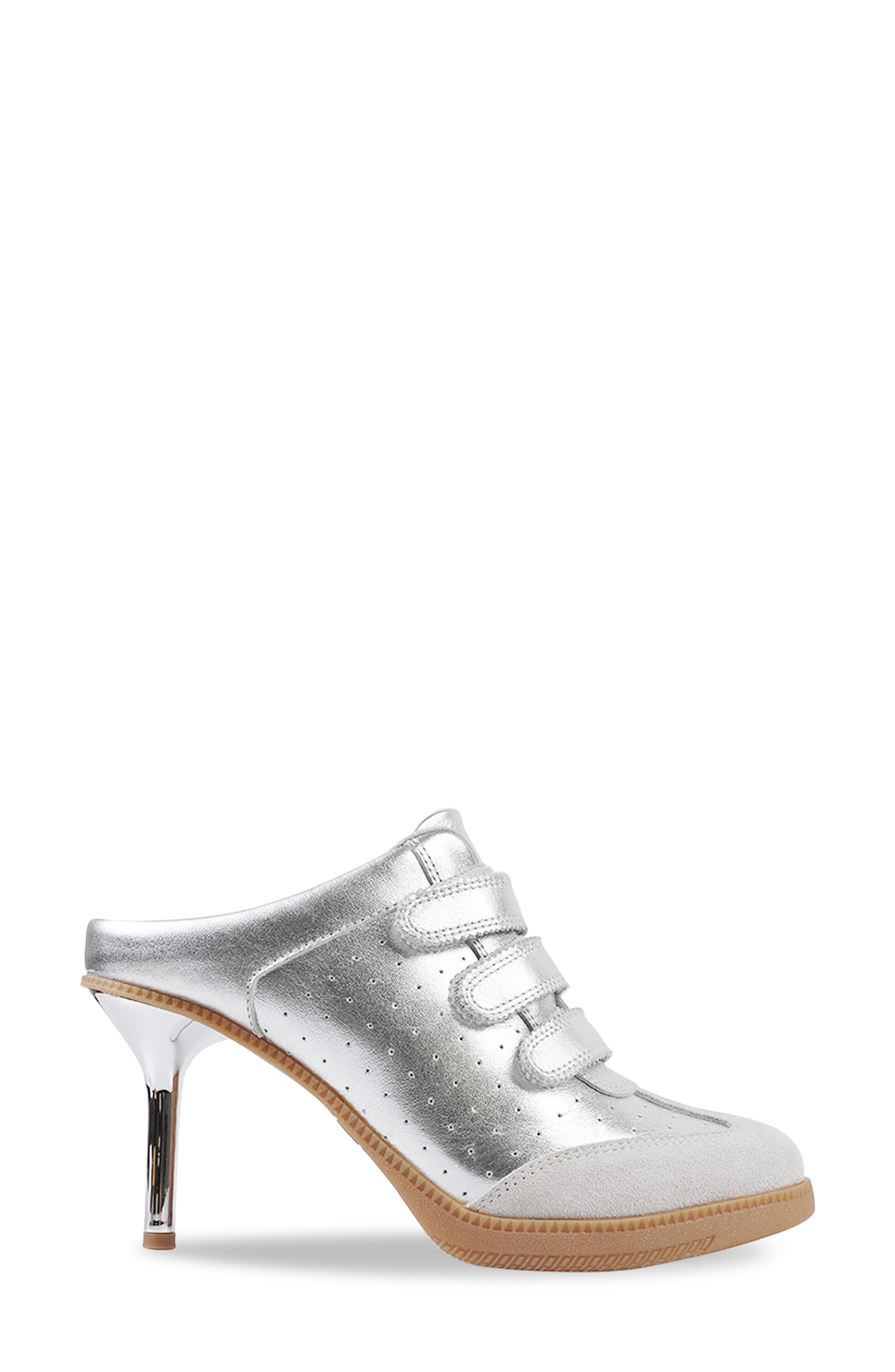 Candie
s Primm Mule, Alternate, color, Silver