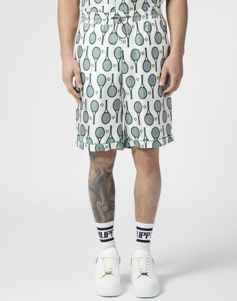 Silk Drawstring Shorts Tennis Men