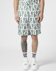 PHILIPP PLEIN Silk Drawstring Shorts Tennis Men
