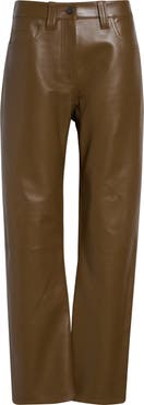 Khaite Callum Tapered Lambskin Leather Pants