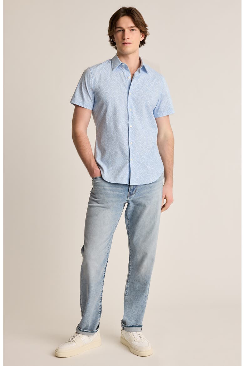 Tech Slim Fit Floral Short Sleeve Button-Up Shirt, Alternate, color, BORDETA FLORAL
