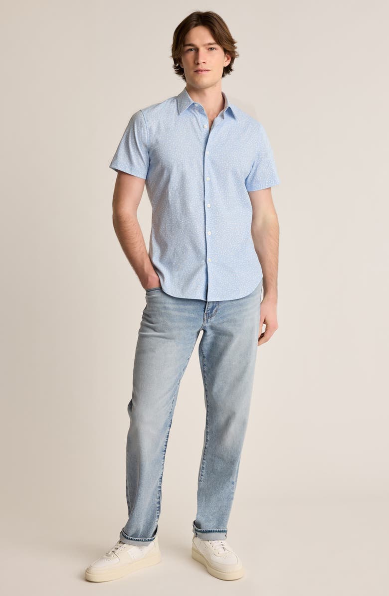 Bonobos Slim Fit Tech Performance Short Sleeve Button-Up Shirt, Alternate, color, Bordeta Floral