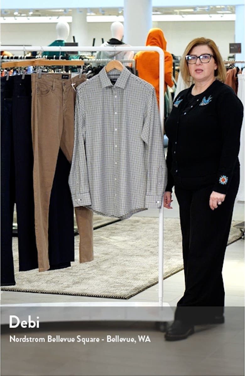 Leeward Trim Fit Gingham Button-Up Shirt, sales video thumbnail